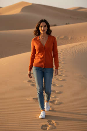 Manel | Knit - Button Cardigan (Burnt Orange)