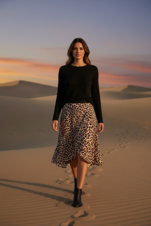 Manel | Skirt - Leopard (Brown)