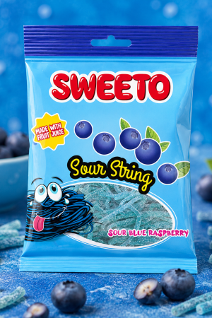 Manel | Gummies - Sour Strings Raspberry (80g)