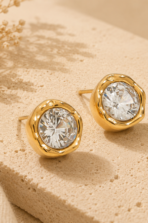 Manel | SS Stud Earring - Irregular Circle