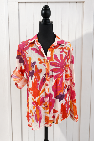 Manel | Shirt - Orange and Pink