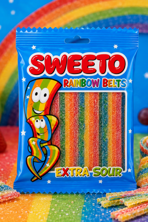 Manel | Gummies - Sour Rainbow Belts (80g)