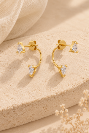 Manel | SS Stud Earrings - Ovals