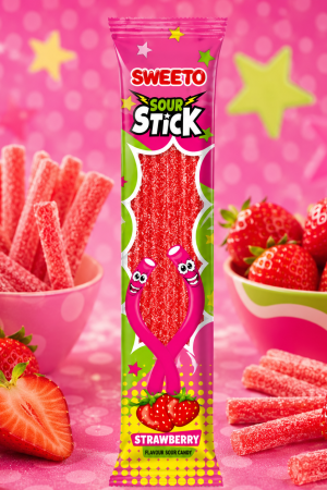 Manel | Gummies - Sour Sticks Strawberry (30g)