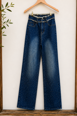 Manel | Denim - Sparkle Straight Leg