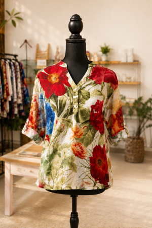 Manel | Shirt - Red Flower