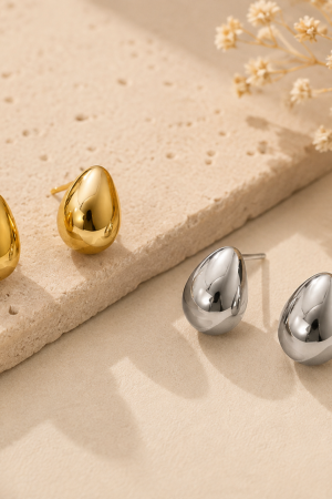 Manel | SS Stud Earring - Waterdrop