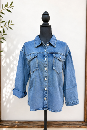 Manel | Denim - Light Blue Shacket