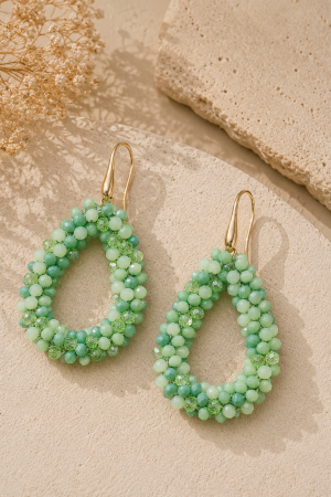 Manel | Hook Earring - Turquoise Beads