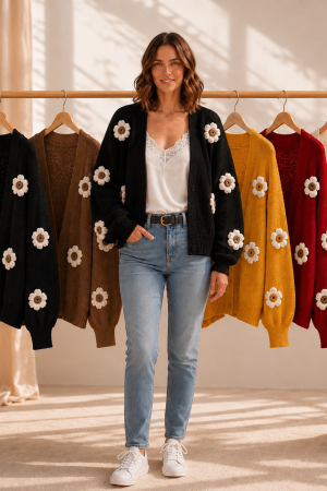 Manel | Cardigan - Daisy Flower
