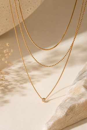 Manel | SS Necklace - 3 Layers