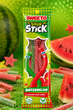 Manel | Gummies - Sour Sticks Watermelon (30g)