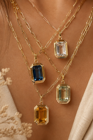 Manel | SS Necklace - Square Cube