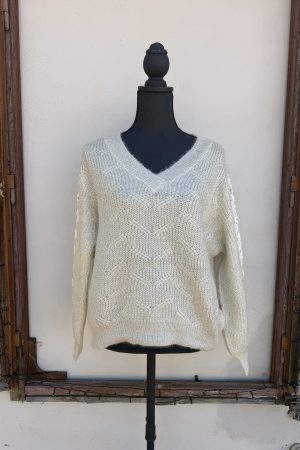 Manel | Knit - Shiny Lace Ivory
