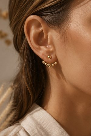 Manel | SS Stud Earring - 2 in 1