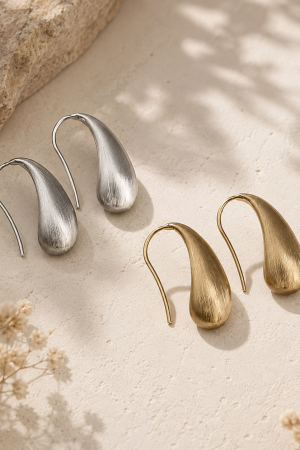 Manel | SS Hook Earring - Waterdrop (Chunky)