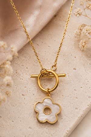 Manel | SS Necklace - Pearl Flower
