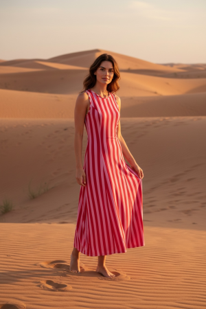 Manel | Dress - Rosy Stripe